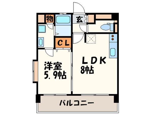 ビューラー野多目の物件間取画像